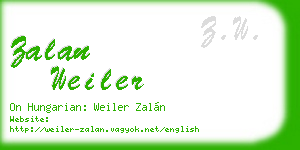 zalan weiler business card